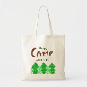 Tote Bag Joyeux camping campeur un anniversaire enfants arb
