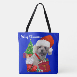 Tote Bag Joyeux canicule de Noël Bleu Dames Épaule