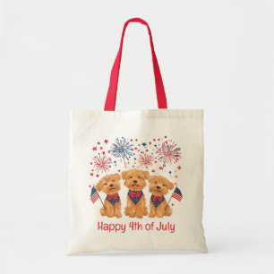 Tote Bag Joyeux Chiens 4 juillet Yorkie