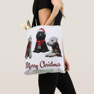 Tote Bag Joyeux Chiens de Noël