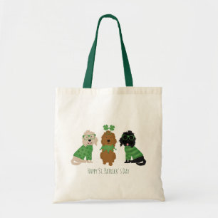 Tote Bag Joyeux Chiens Goldendoodle Jour de la Saint Patric