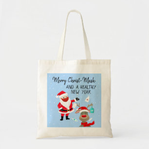 Tote Bag joyeux Christ-masque et une carte postale saine po