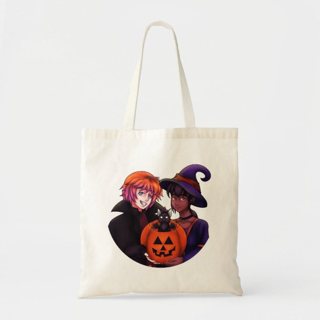 Tote Bag Joyeux costumes d'Halloween (Devant)