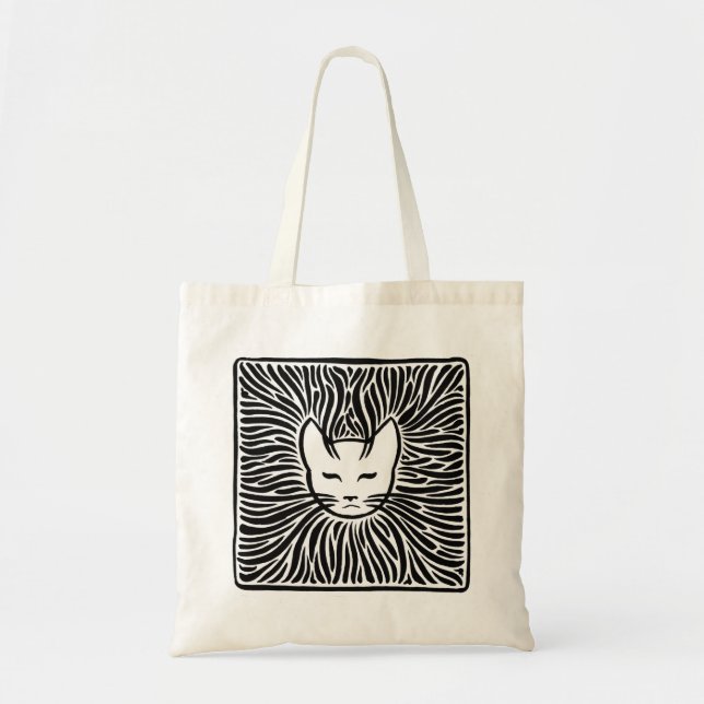 Tote Bag Joyeux coton de chat (Devant)