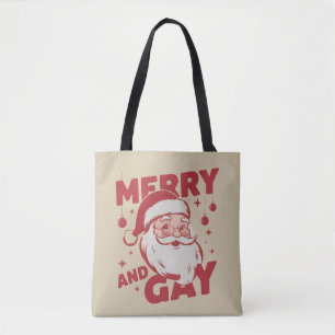 Tote Bag Joyeux et gai Père Noël Lgbtq Noël Ho Ho Homo Vint