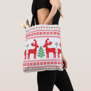 Tote Bag Joyeux et lumineux cadeaux de famille de Noël colo
