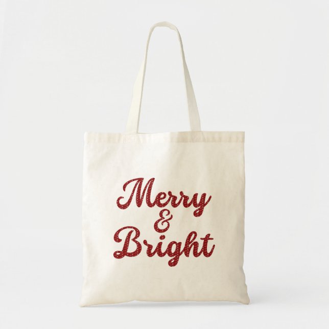 Tote Bag Joyeux et Lumineux Noël (Devant)