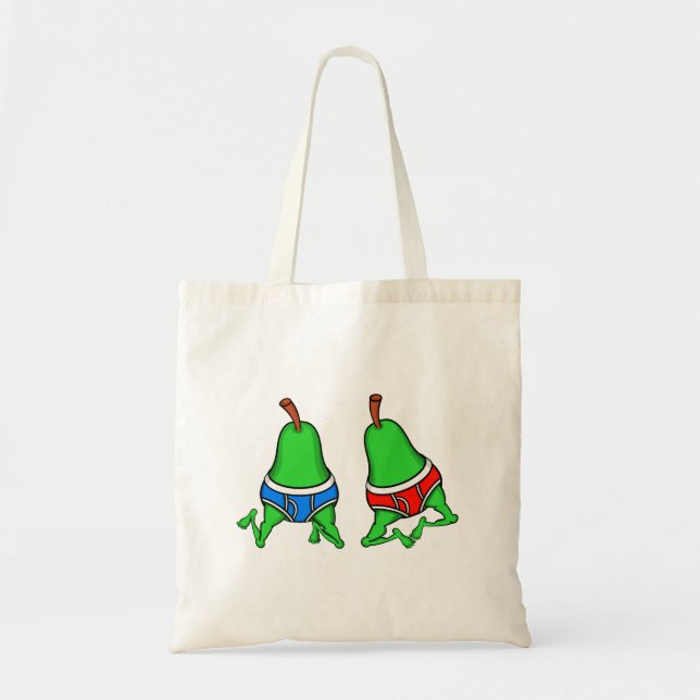 Tote Bag Joyeux Gay pride Couple Pears (Devant)