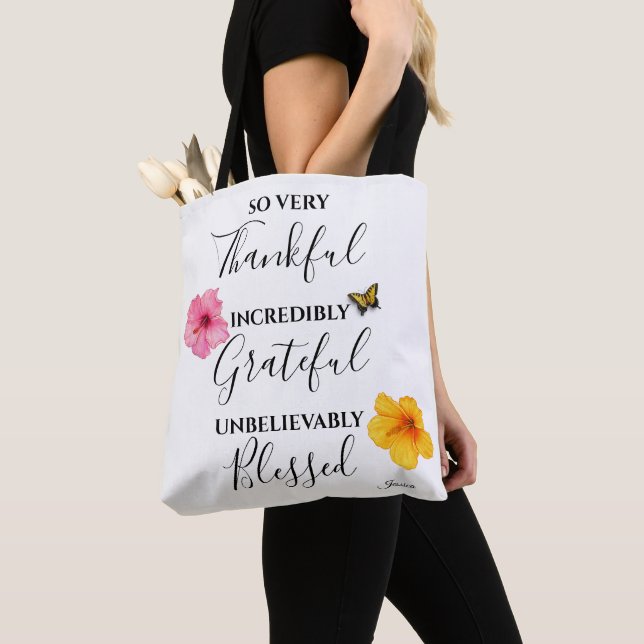 Tote Bag Joyeux, Gratuit, Blessé Script (De près)