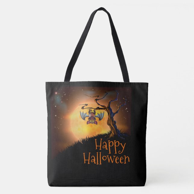 Tote Bag Joyeux Halloween Cute Bat (Devant)
