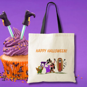 Tote Bag Joyeux Halloween des Animaux de la Forêt