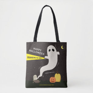 Tote Bag JOYEUX HALLOWEEN Fantôme Personnalisé