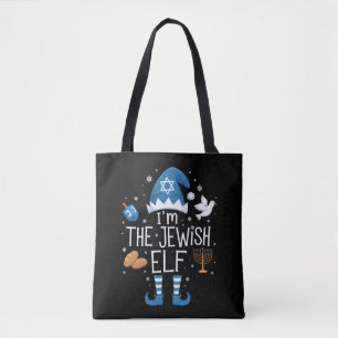 Tote Bag Joyeux Hanukkah Famille juive de lutins de groupe