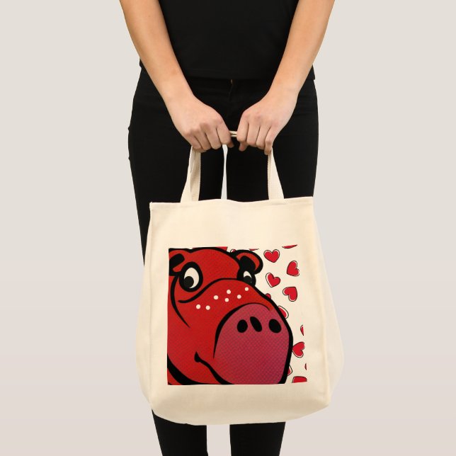Tote Bag Joyeux Hippo (Devant (produit))