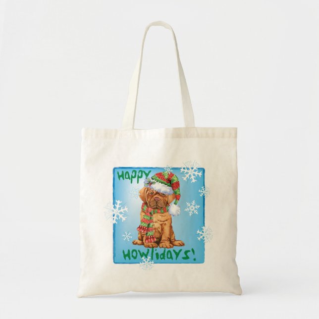 Tote Bag Joyeux Howlidays Dogue (Devant)