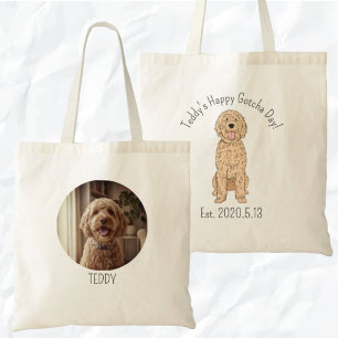 Tote Bag Joyeux jour de Gotcha Goldendoodle personnalisé
