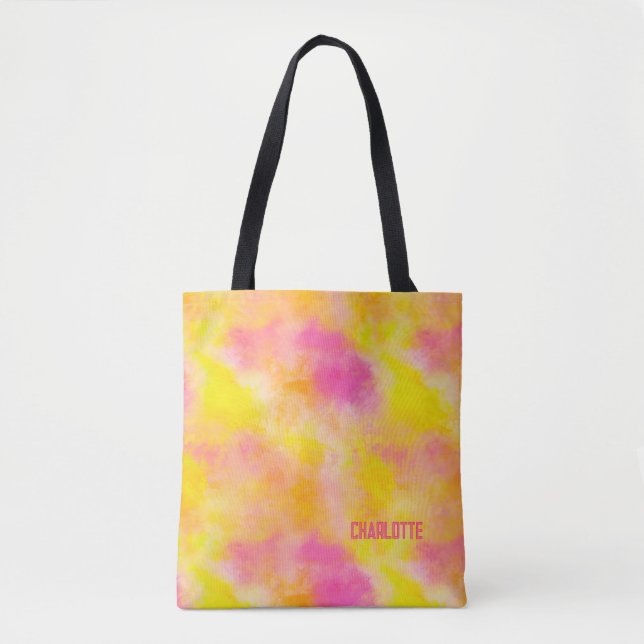 Tote Bag Joyeux Lumineux Gradient couleur Abstrait Personna (Devant)