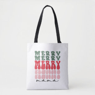 Tote Bag Joyeux maman maman maman Festive Noël