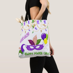 Tote Bag Joyeux Mardi Gras Fête Fête Colombina Mask