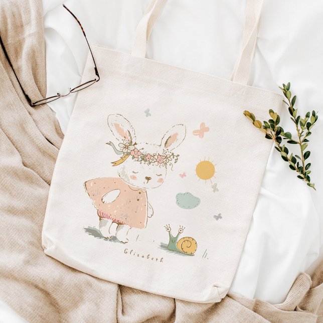Tote Bag Joyeux Motif de lapin de Pâques (Créateur téléchargé)