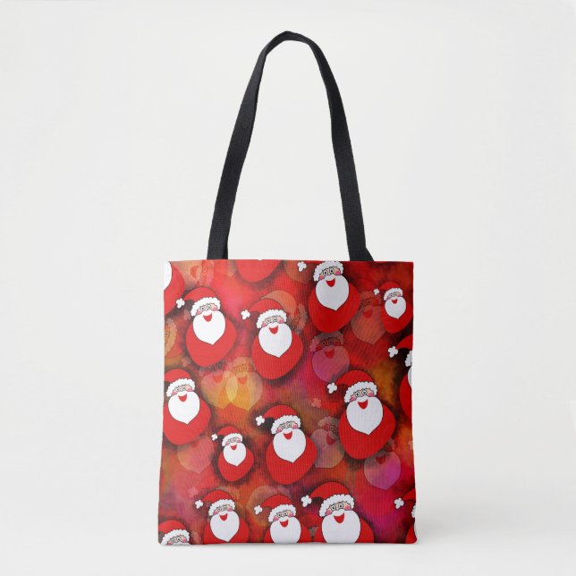 Tote Bag Joyeux Motif du Père Noël (Devant)