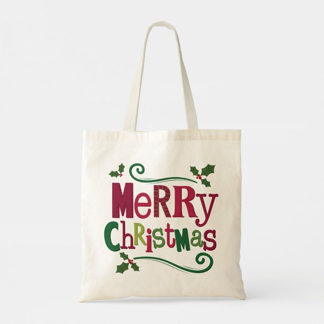 Tote Bag Joyeux Noël (A tote bag with the words "Merry Christmas" printed on it!)