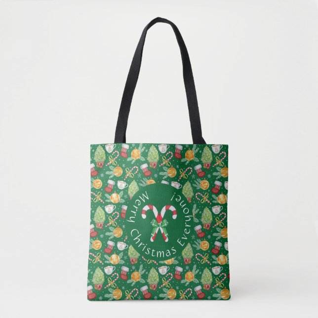 Tote Bag Joyeux Noël à tous (Devant)
