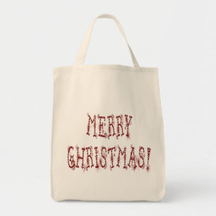 Tote Bag Joyeux Noël Bauble et Stars Police