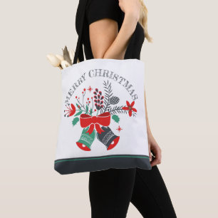Tote Bag Joyeux Noël Bells Wreath