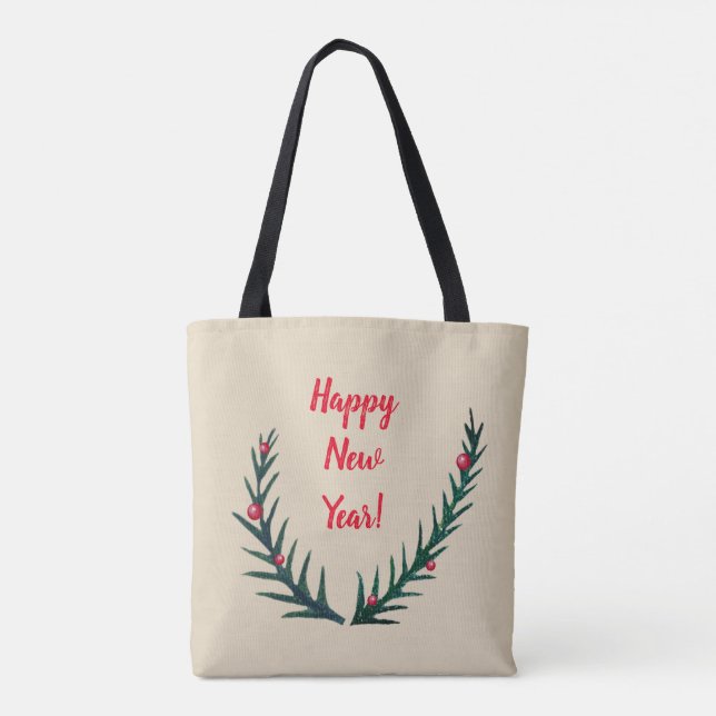 Tote Bag Joyeux Noël, Bonne année (Dos)