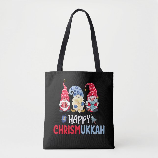 Tote Bag Joyeux Noël Chrismukkah Gnomes Hanoukka Joyeux Noë (Devant)