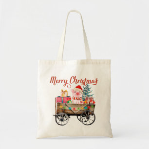 Tote Bag Joyeux Noël Cochon Fourre-tout