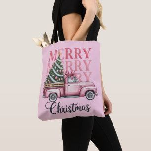 Tote Bag Joyeux Noël Coquette Bow Noël Saison des Fêtes
