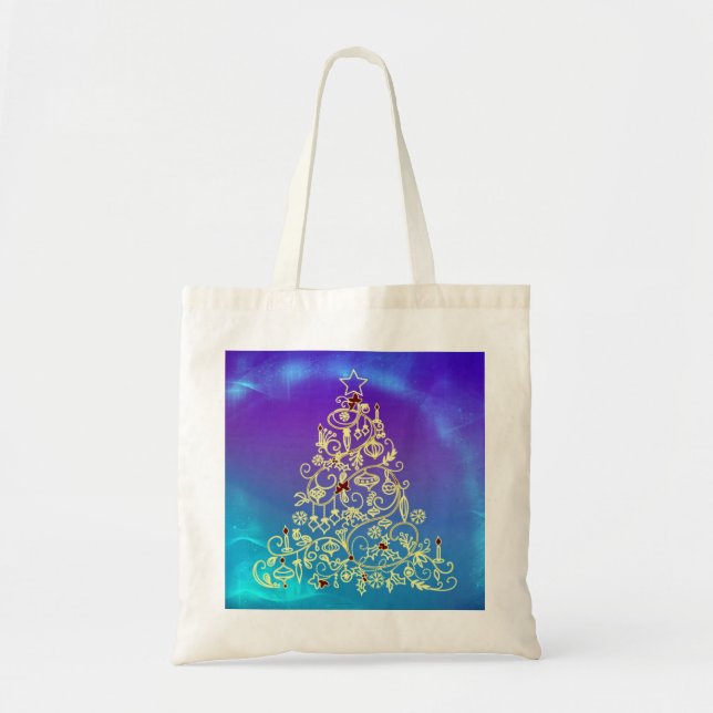 Tote Bag Joyeux Noël décoratif personnalisé (Devant)