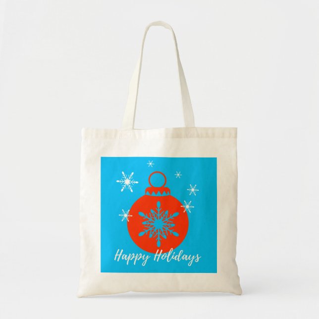 Tote Bag Joyeux Noël décoratif personnalisé (Devant)
