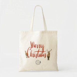 Tote Bag Joyeux Noël Deer Custom Company Logo Budget