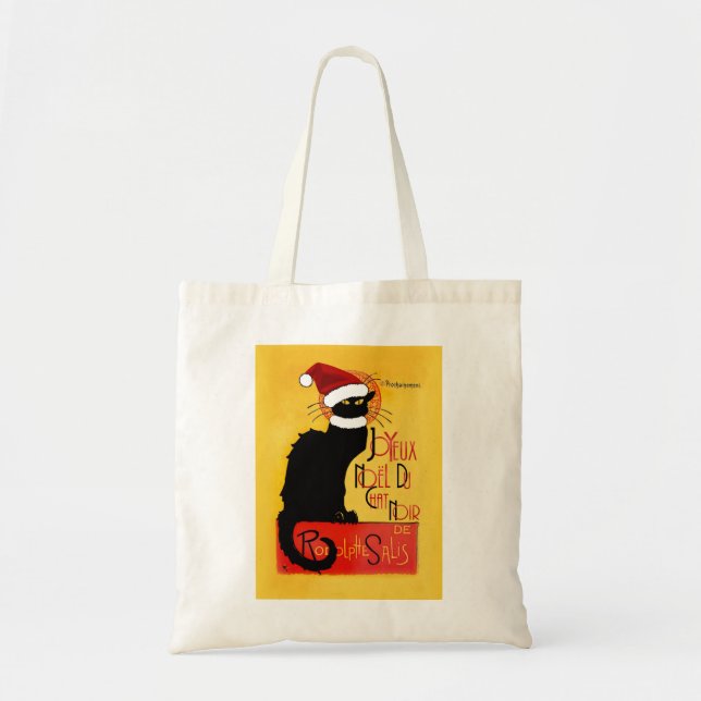 Tote Bag Joyeux Noël Du Conversation Noir (Devant)