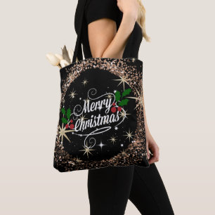 Tote Bag Joyeux Noël écoute et brille