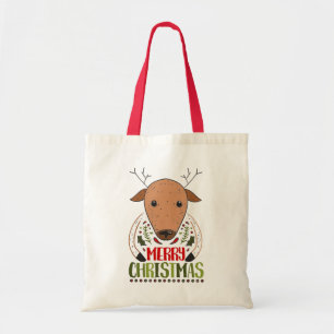 Tote Bag Joyeux Noël Funny Deer Xmas Shopping
