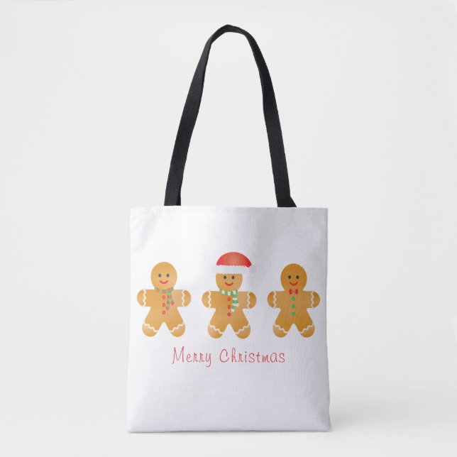 Tote Bag Joyeux Noël Gingerbread Hommes (Devant)