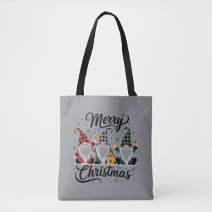 Tote Bag Joyeux Noël Gnomes Mignon Noël Vacances Arbre