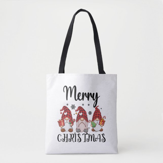 Tote Bag Joyeux Noël Gnomies Gnomes de Noël  (Devant)