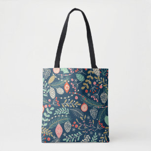 Tote Bag Joyeux Noël, Joyeux Nouvel An sans couture motif