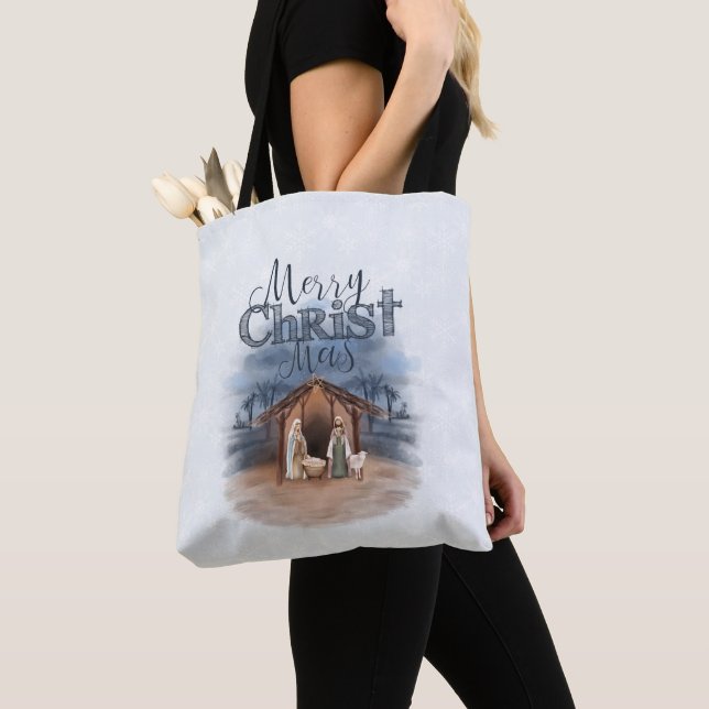 Tote Bag Joyeux Noël Nativité (De près)