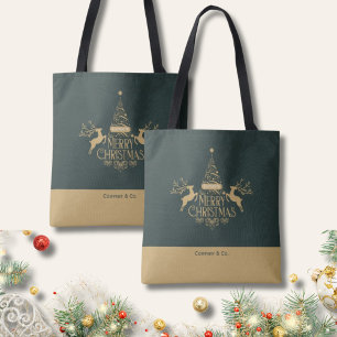 Tote Bag Joyeux Noël Nom personnalisé pour l'équipe de l'en