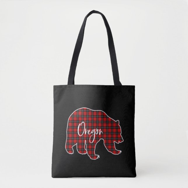 Tote Bag Joyeux Noël Oregon Festive Noël Retro Sunset (Devant)
