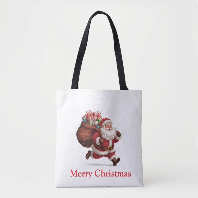 Tote Bag Joyeux Noël Père Noël (Devant)