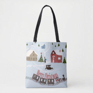 Tote Bag Joyeux Noël, rétro