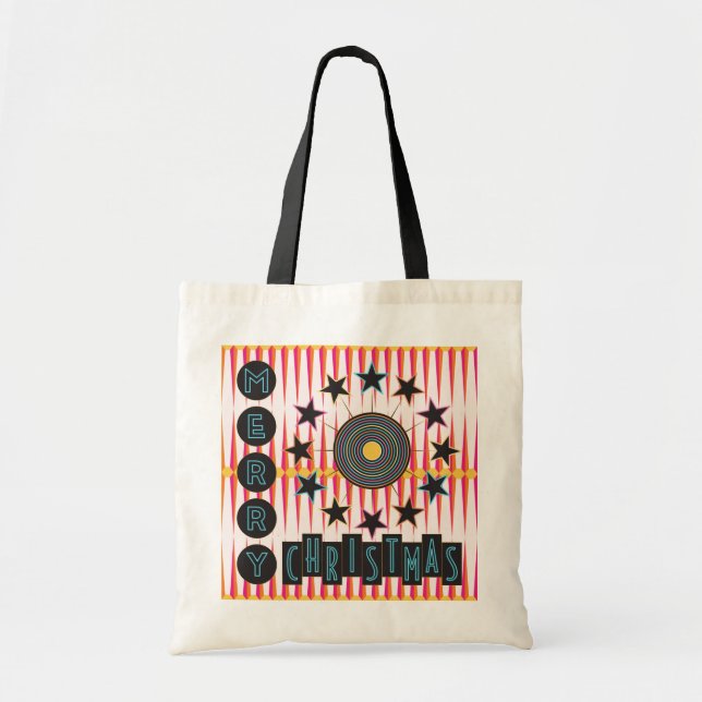 Tote Bag Joyeux Noël Retro Fourre-tout (Devant)