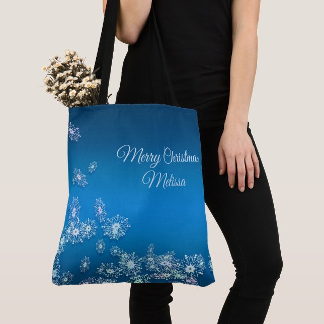 Tote Bag Joyeux Noël. Salutation (De près)